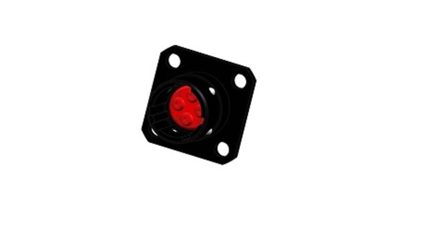 Jaeger Circular Connector, 4 Contacts, Panel Mount, Plug, Male, IP50, IP54, IP65, Miniature Push-Pull Series Series