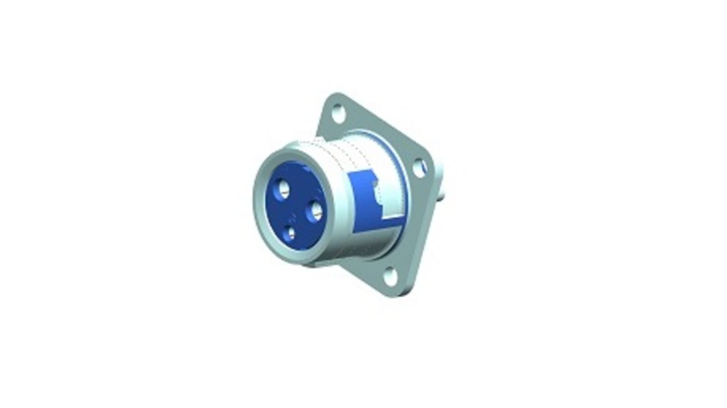 Jaeger Circular Connector, 3 Contacts, Panel Mount, Socket, Female, IP50, IP54, Rapid Series Series