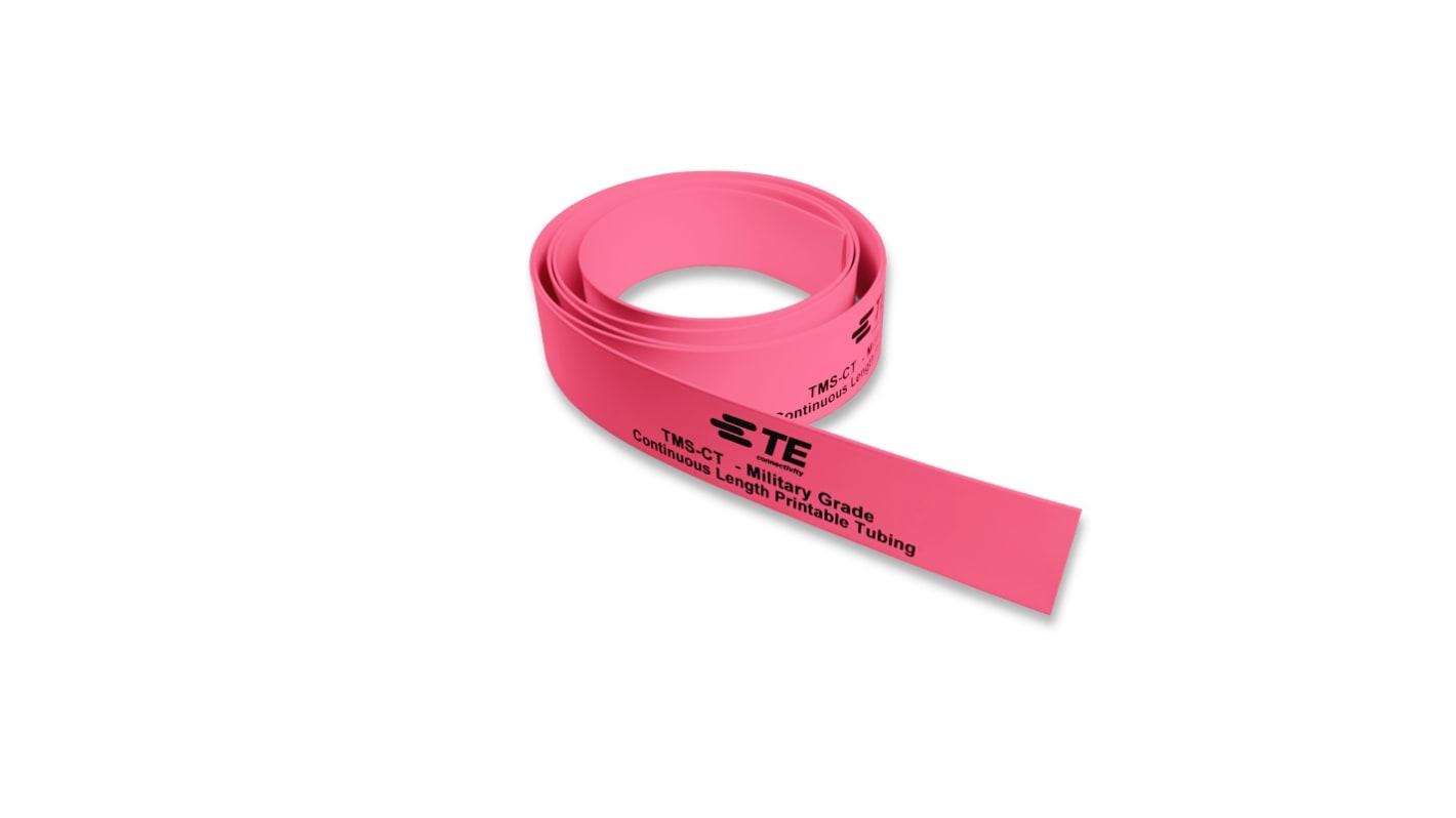 TE Connectivity Cross Linked Polyolefin Pink Cable Sleeve, 50m Length, TMS-CT Series