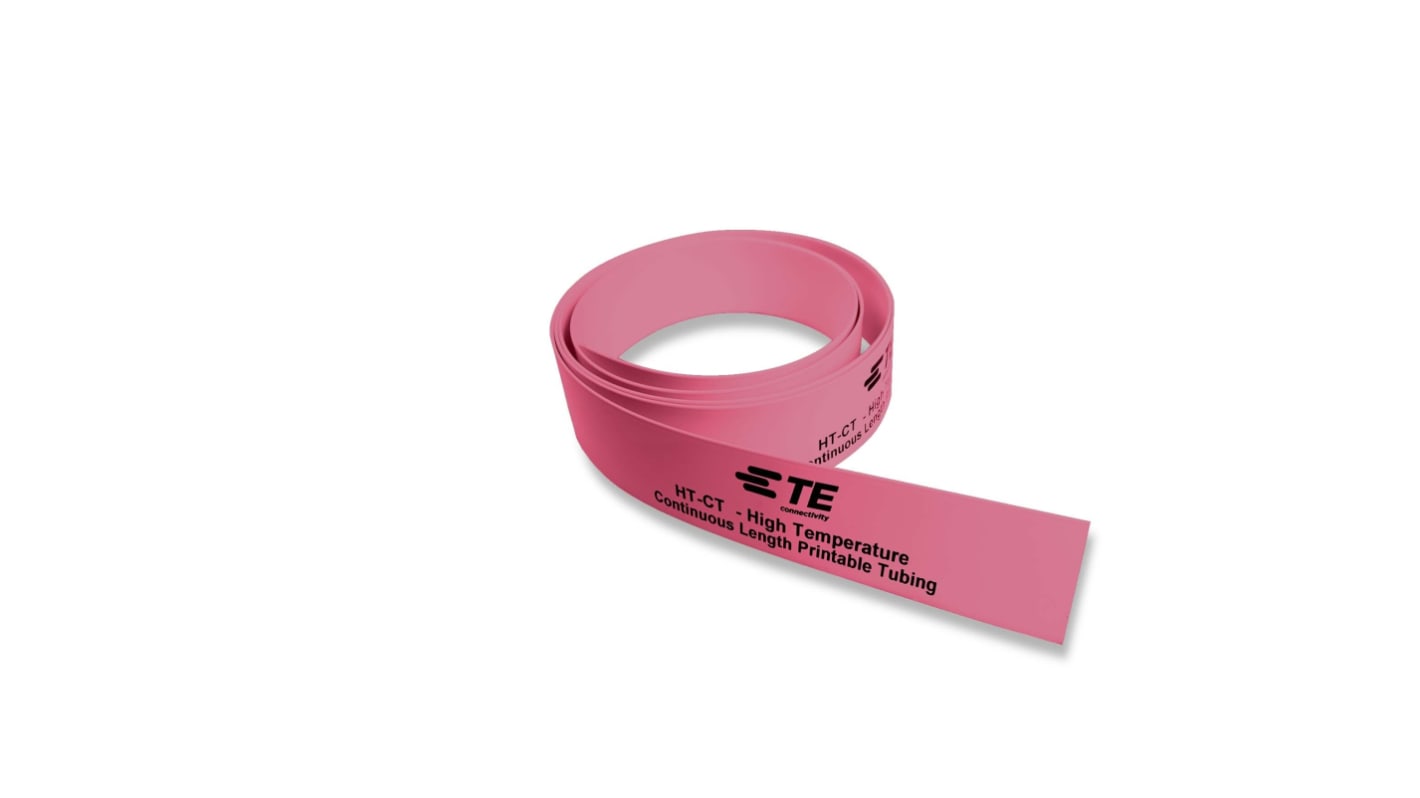 TE Connectivity Cross Linked Polyolefin Pink Cable Sleeve, 50m Length, HT-CT Series