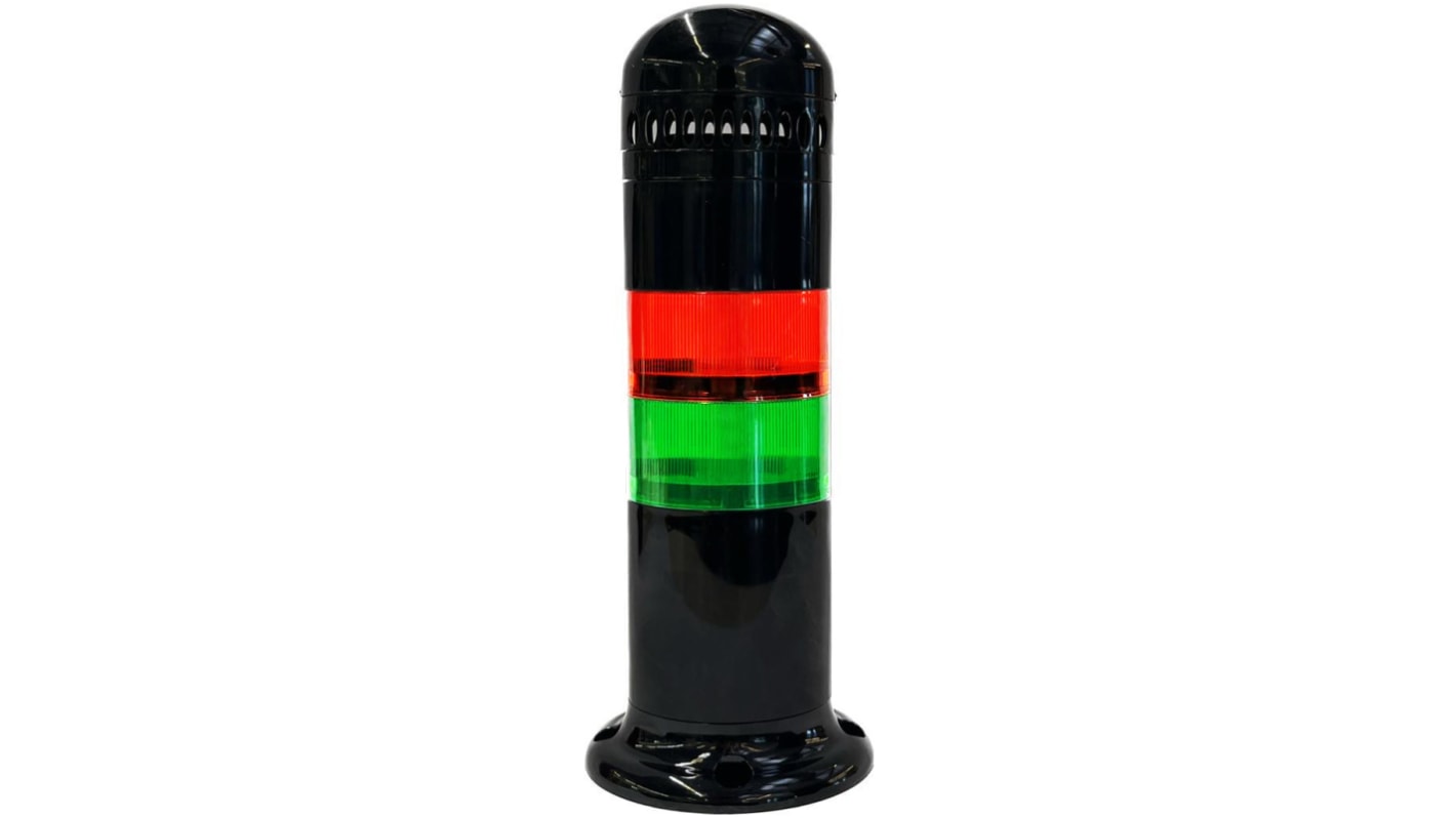 RS PRO Green/Red Signal Tower, 6 Lights, 20 → 240 V ac, Screw Mount