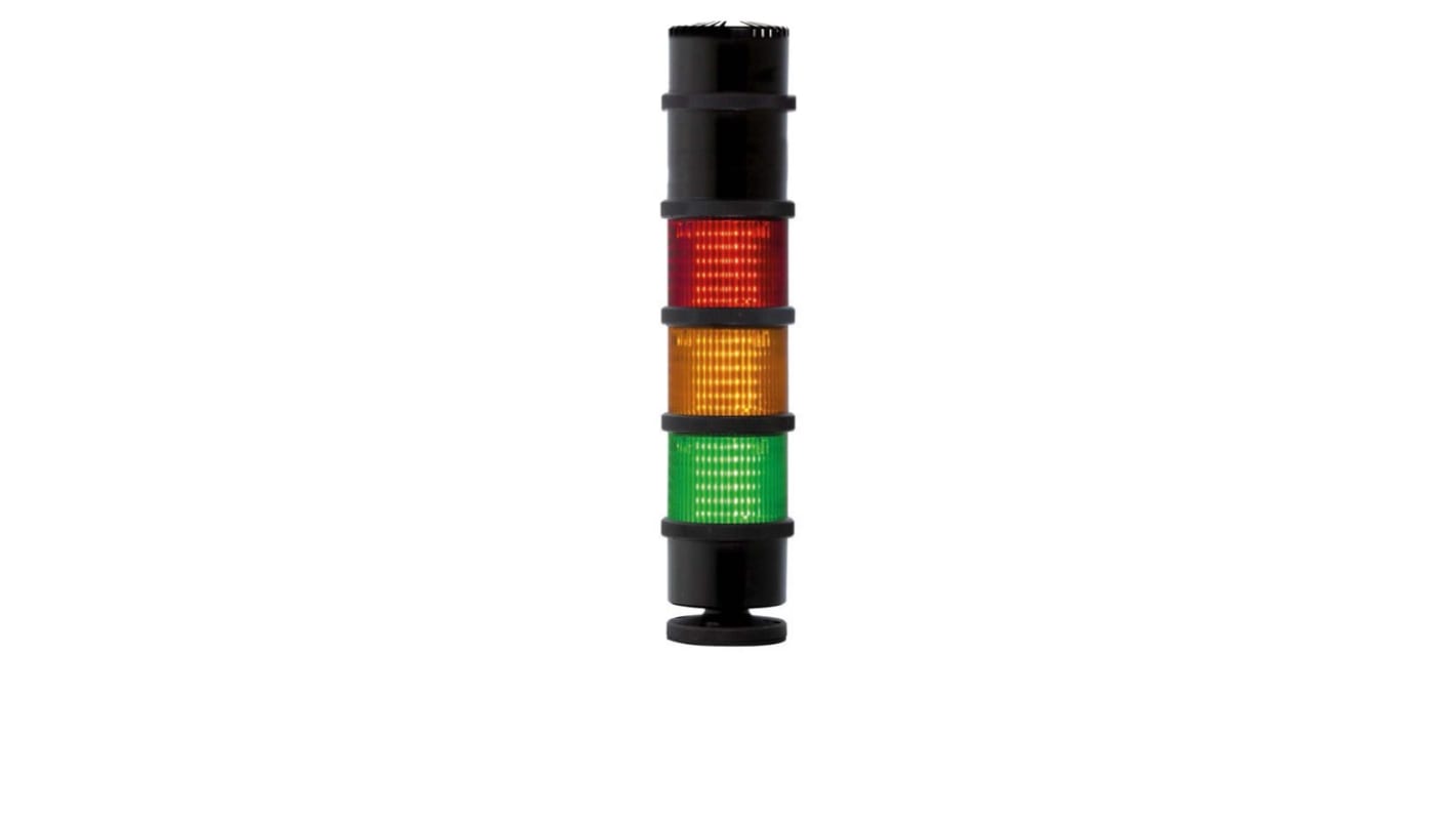 Columna de señalización RS PRO, LED, con 12 elementos Ámbar, Verde, Rojo, 240 V ac