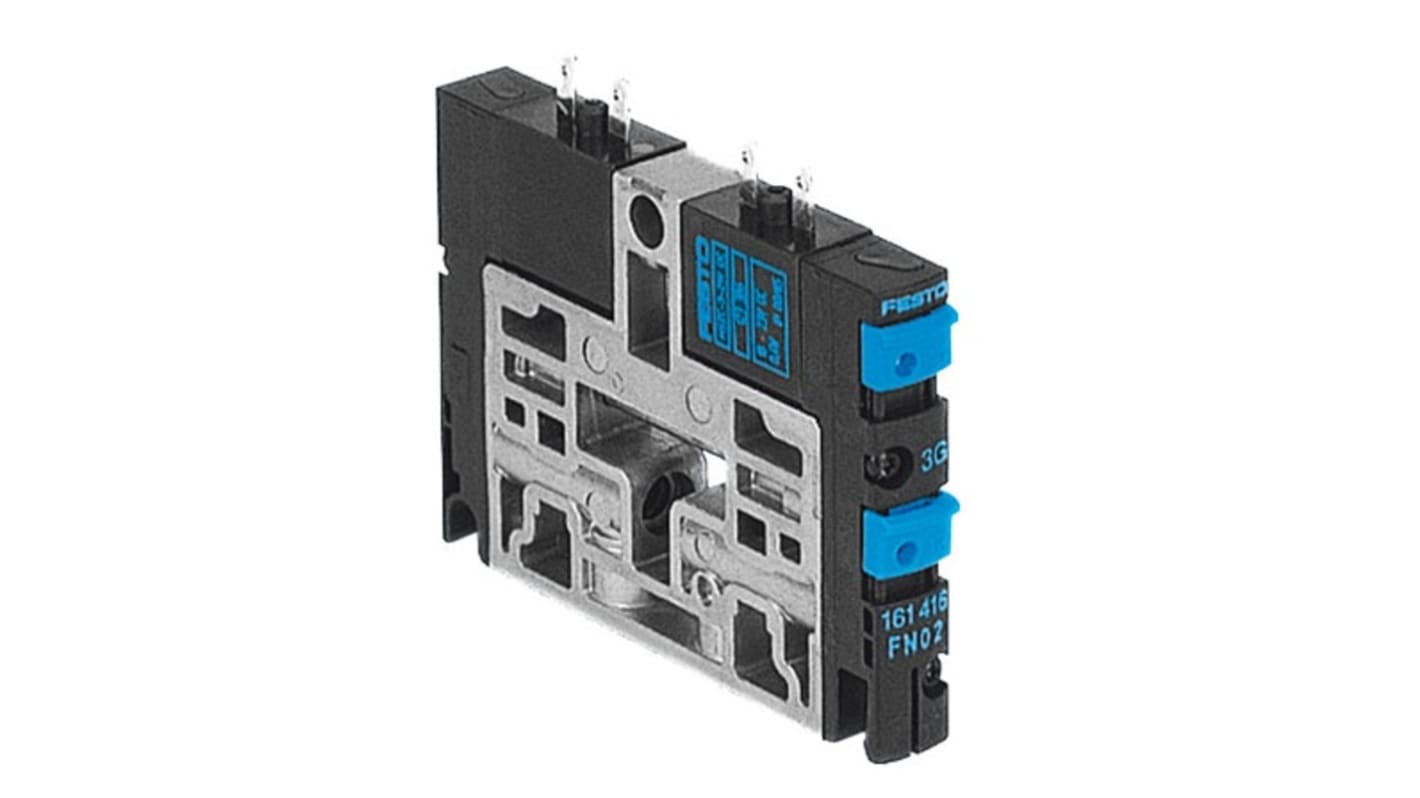 Festo 2x3/2-Way, Closed, Monostable Solenoid Valve - Electrical M7 CPV Series 24V dc, 161416