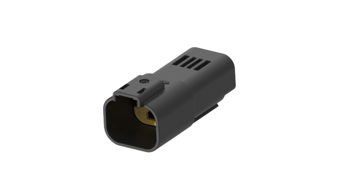 TE Connectivity, Superseal Pro Automotive Connector Plug Black Cable Mount 4 Way, Cable Termination 2356631-1