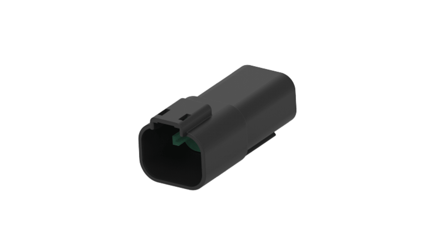 TE Connectivity, Superseal Pro Automotive Connector Plug Black Cable Mount 4 Way, Cable Termination 2356631-2