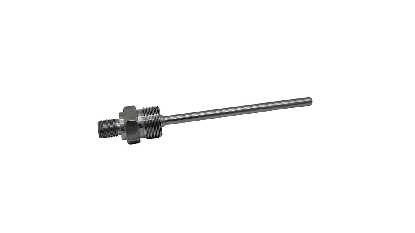 RS PRO PT100 RTD Sensor, 6mm Dia, 150mm Long, 4 Wire, NPT 1/2, Class A +250°C Max