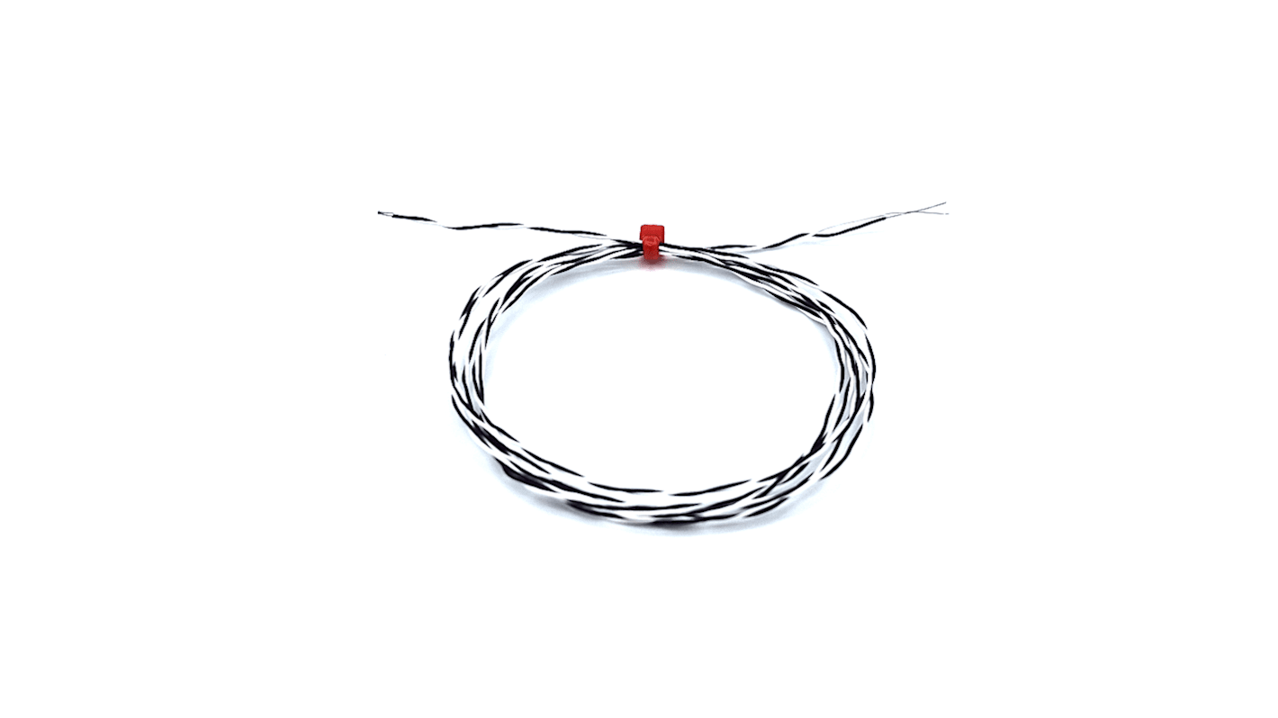 RS PRO Type J Exposed Junction Thermocouple 10m Length, 1/0.2mm Diameter, -75°C → +250°C