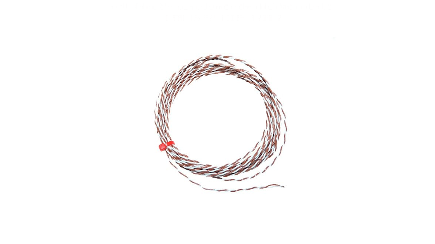 RS PRO T型外露结点热电偶, 探头Φ1/0.2mm x 5m, 可测+250°C, 线长5m, 裸线尾线接端, 聚四氟乙烯探头