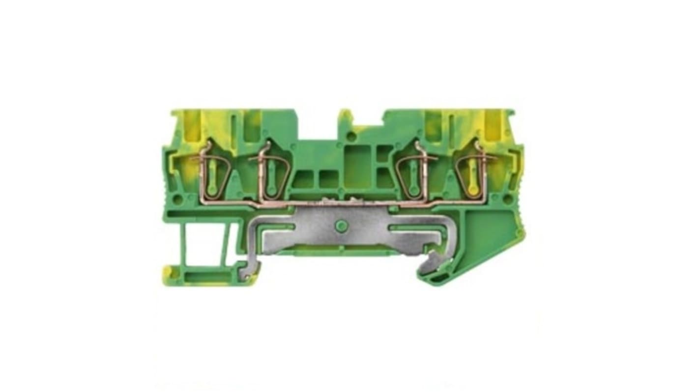 Bloc de jonction Siemens 8WH, 1.5mm², Cage à ressort, Vert, Jaune