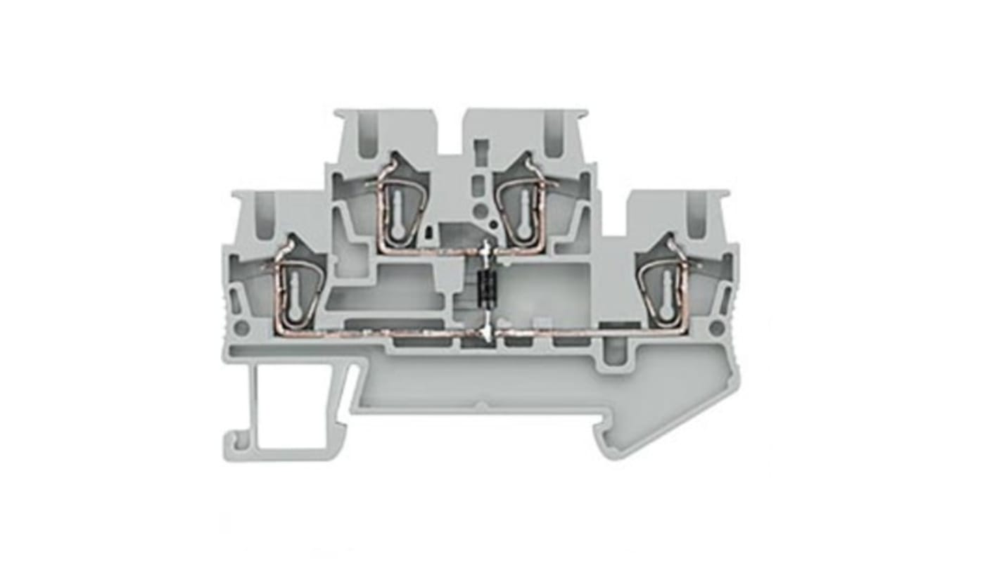 シーメンス 8WH DINレール端子, 14AWG 500 V, スプリング