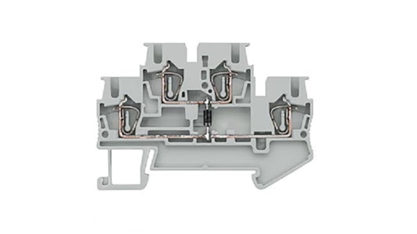 シーメンス 8WH DINレール端子, 14AWG 250 V, スプリング