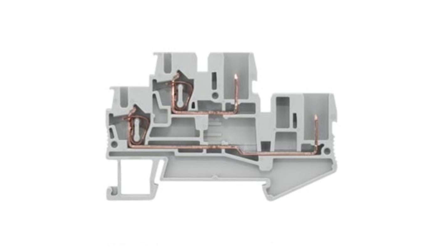 Siemens 8WH Series Grey Din Rail Terminal, 2.5mm², 2-Level, Spring Termination, CSA