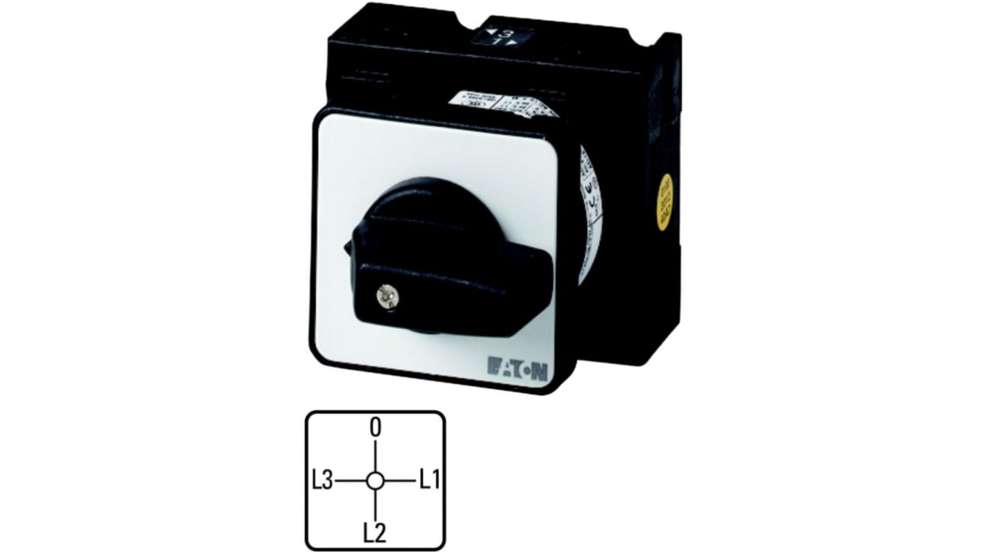 Eaton Eaton Moeller Series T3 Nockenschalter, 3-polig / 32A, 690V (Volts), 3-phasig, 6-Stufen, 90°-Wurfwinkel