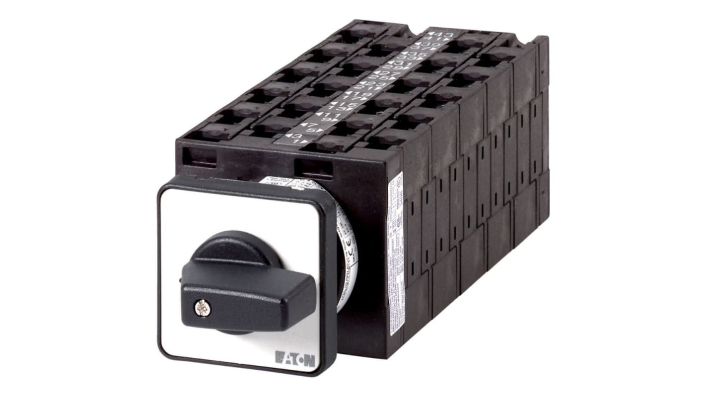 Eaton, 3P 7 Position 45° On-Off Cam Switch, 690V (Volts), 32A, Angled Toggle Actuator