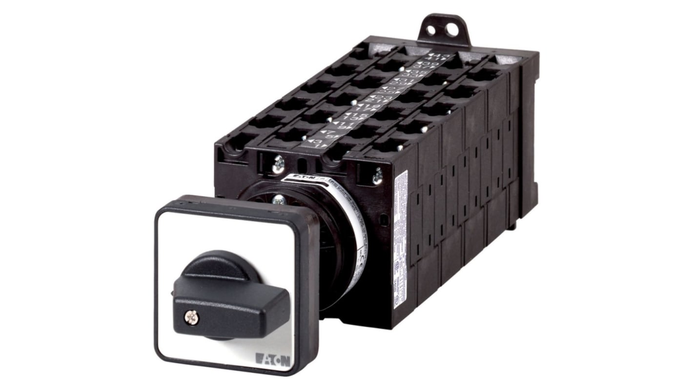 Eaton, 22P 11 Position 45° On-Off Cam Switch, 690V (Volts), 32A, Rotary Actuator