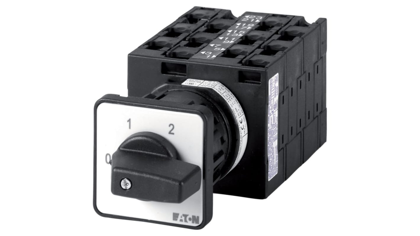 Eaton, 1P 12 Position 30° Multi Step Cam Switch, 690V (Volts), 32A, Toggle Actuator