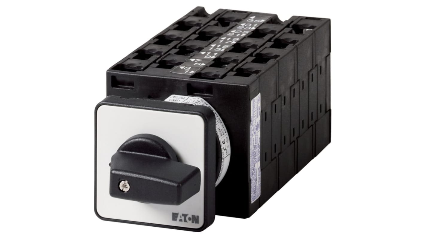 Eaton, 3P 7 Position 45° Multi Speed Cam Switch, 690V (Volts), 32A, Short Thumb Grip Actuator