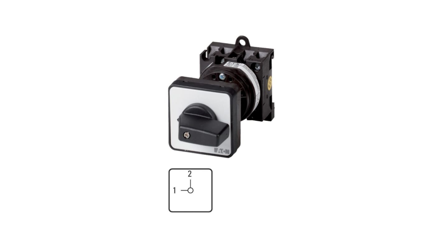 Eaton, 1P 2 Position 90° Changeover Cam Switch, 690V (Volts), 20A, Toggle Actuator