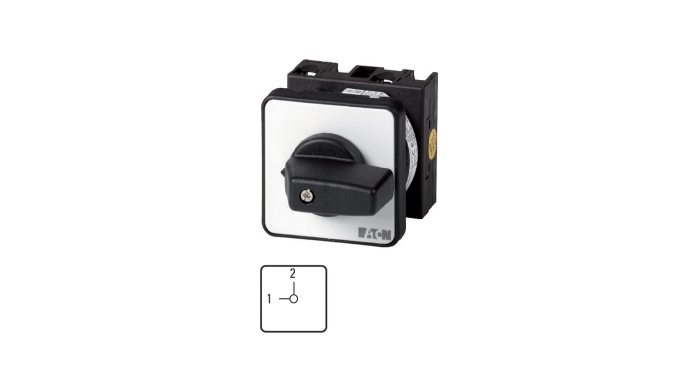 Eaton, 2P 2 Position 45° Changeover Cam Switch, 690V (Volts), 20A, Short Thumb Grip Actuator
