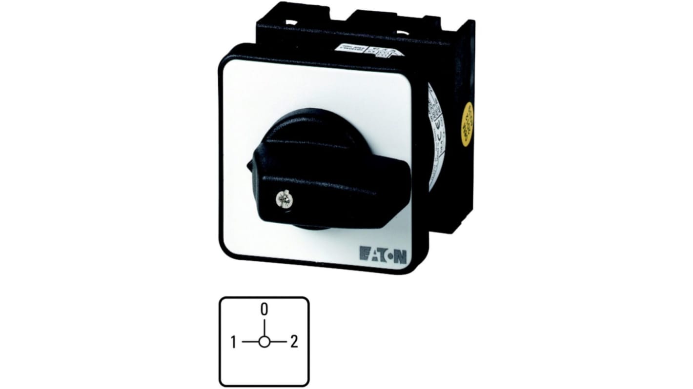Eaton, 3P 3 Position 90° Changeover Cam Switch, 690V (Volts), 20A, Short Thumb Grip Actuator
