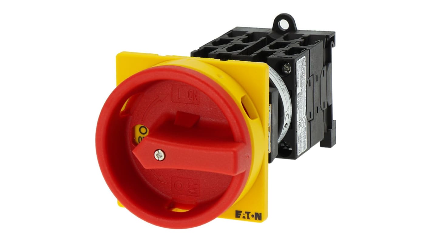 Eaton, 8P 2 Position 90° On-Off Cam Switch, 690V (Volts), 20A, Short Thumb Grip Actuator