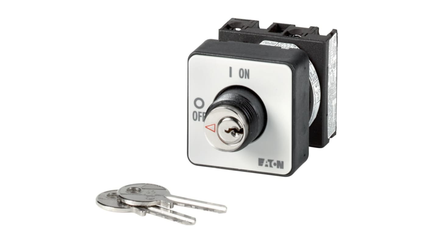 Eaton, 2P 2 Position 90° On-Off Cam Switch, 690V (Volts), 20A, Short Thumb Grip Actuator