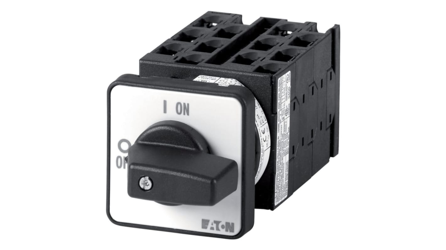 Eaton, 3P 4 Position 60° Star Delta Cam Switch, 690V (Volts), 20A, Short Thumb Grip Actuator