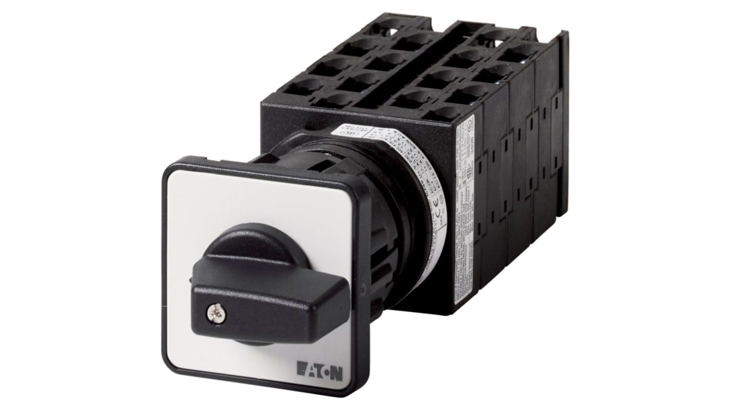 Eaton, 5P 4 Position 45° Multi Step Cam Switch, 690V (Volts), 20A, Short Thumb Grip Actuator