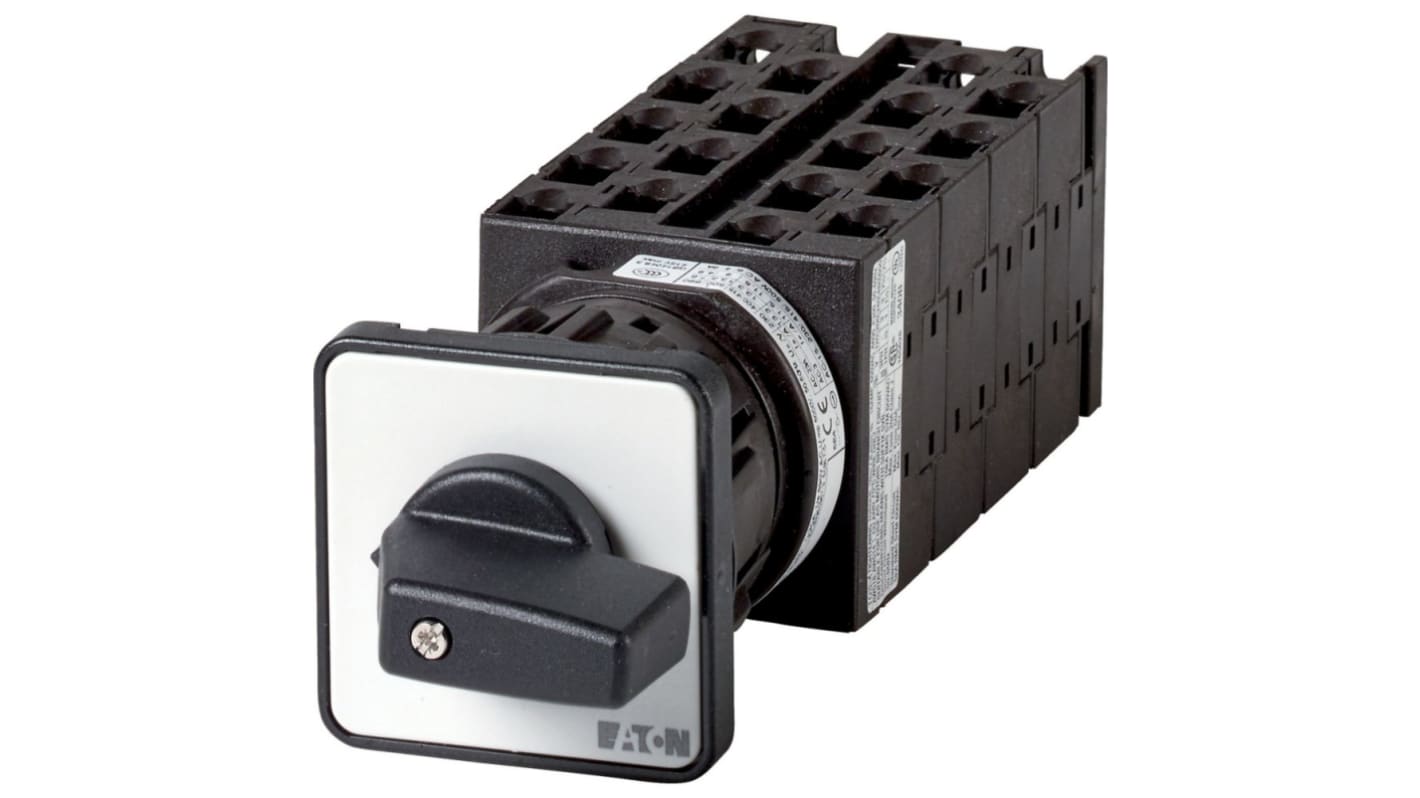 Eaton, 2P 9 Position 30° Multi Step Cam Switch, 690V (Volts), 20A, Short Thumb Grip Actuator