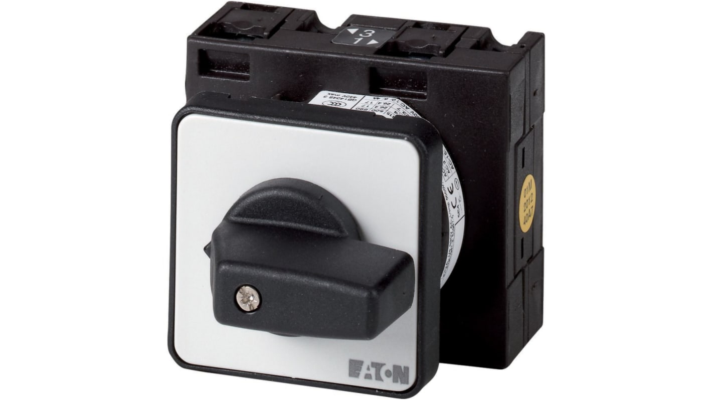Eaton, 8P 2 Position 90° On-Off Cam Switch, 690V (Volts), 32A, Short Thumb Grip Actuator