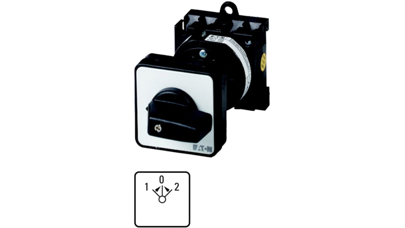 Eaton, 3P 3 Position 45° Changeover Cam Switch, 690V (Volts), 32A, Short Thumb Grip Actuator
