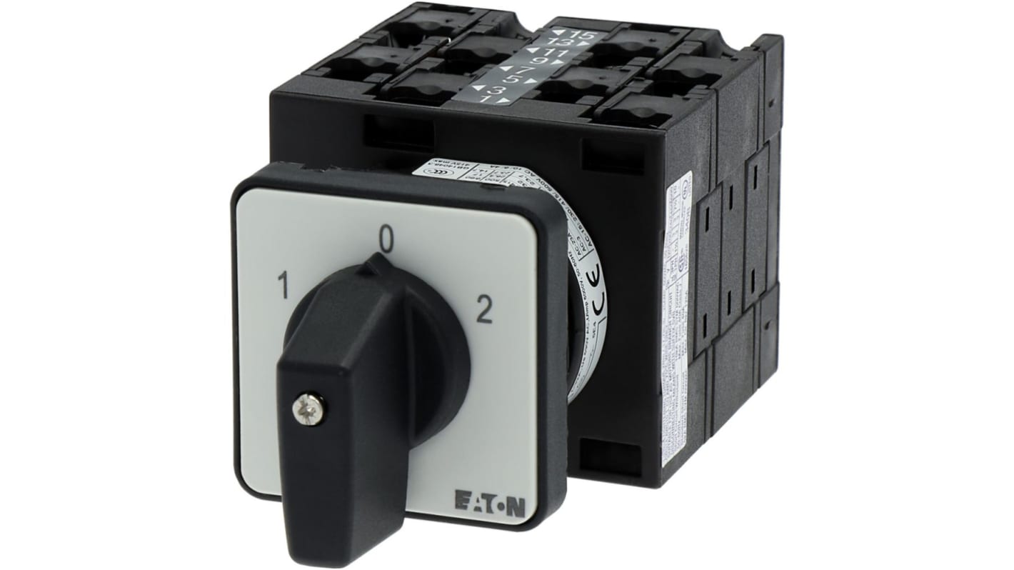 Eaton, 3P 3 Position 60° Multi Speed Cam Switch, 690V (Volts), 32A, Short Thumb Grip Actuator