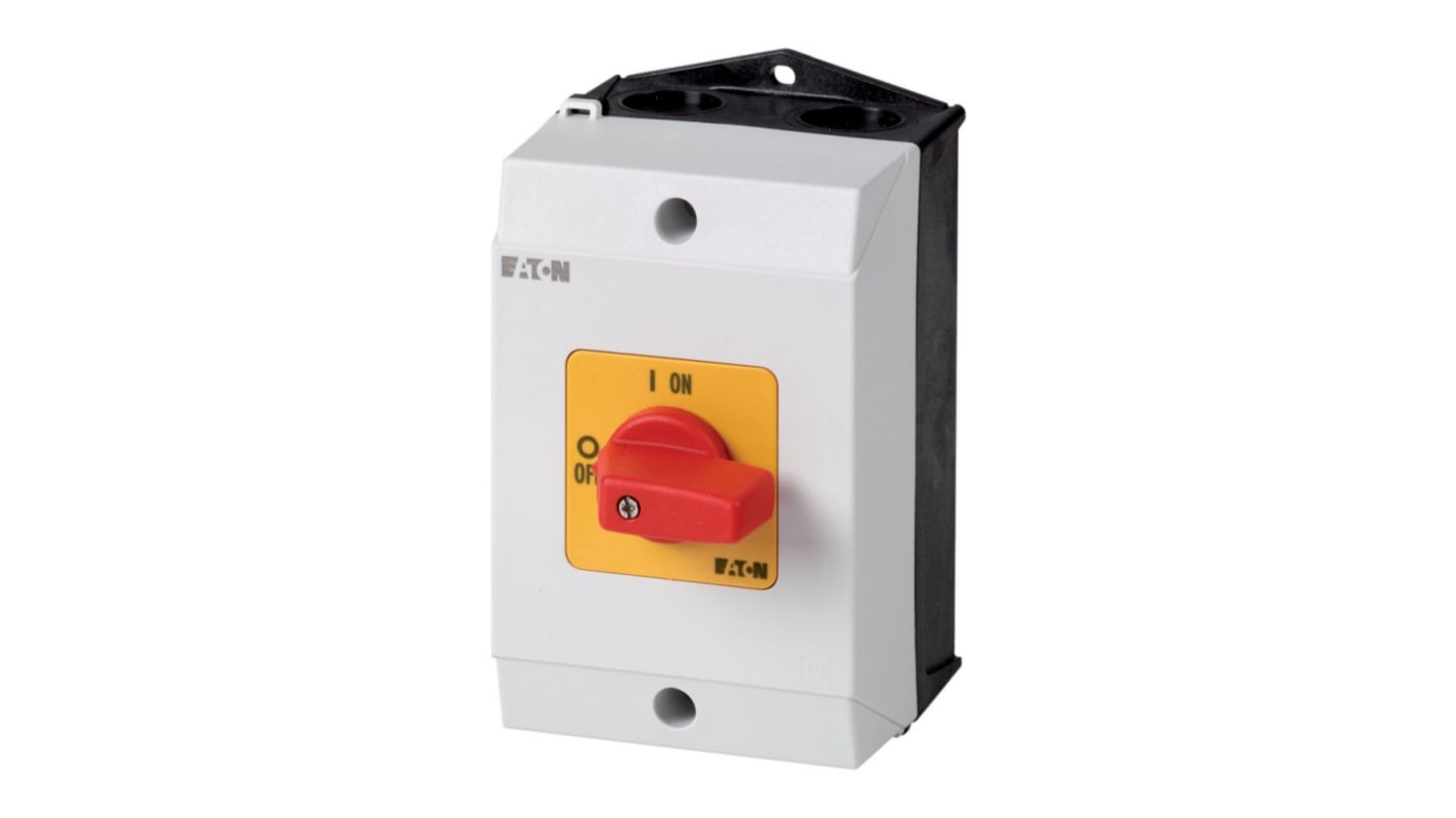 Eaton, 3P 2 Position 90° On-Off Cam Switch, 690V (Volts), 20A, Short Thumb Grip Actuator