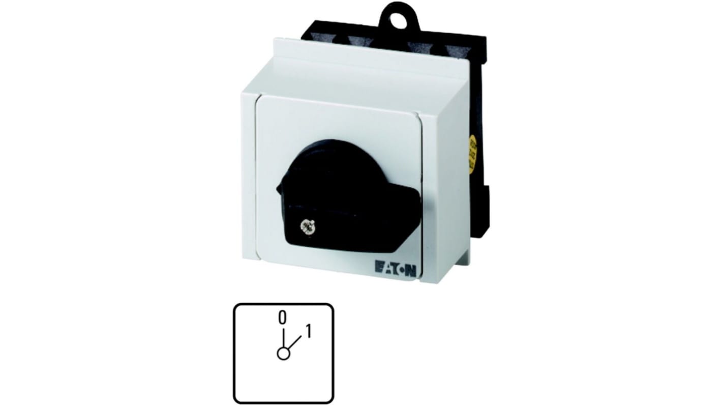 Eaton, 2P 2 Position 45° On-Off Cam Switch, 690V (Volts), 20A, Short Thumb Grip Actuator