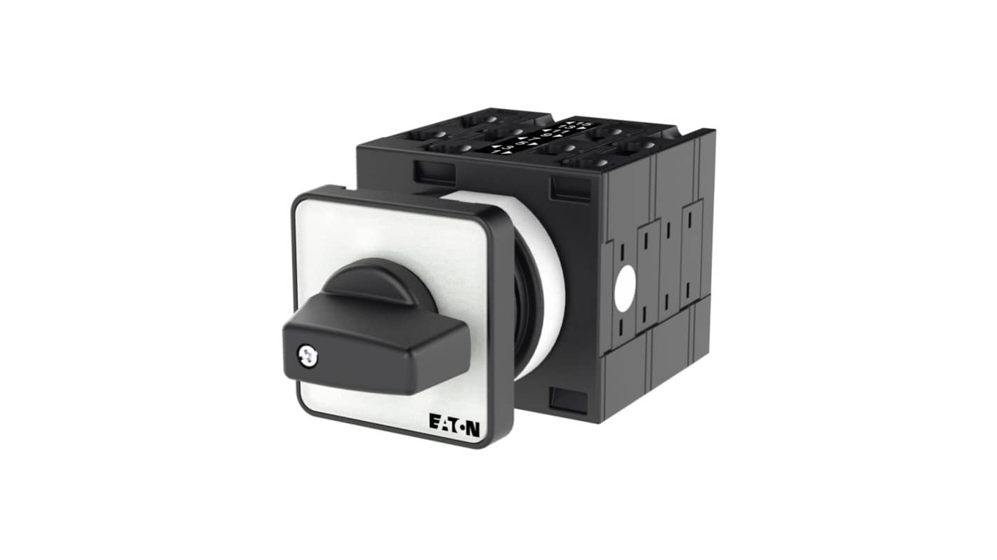 Eaton, 4P 3 Position 60° Changeover Cam Switch, 690V (Volts), 32A, Short Thumb Grip Actuator