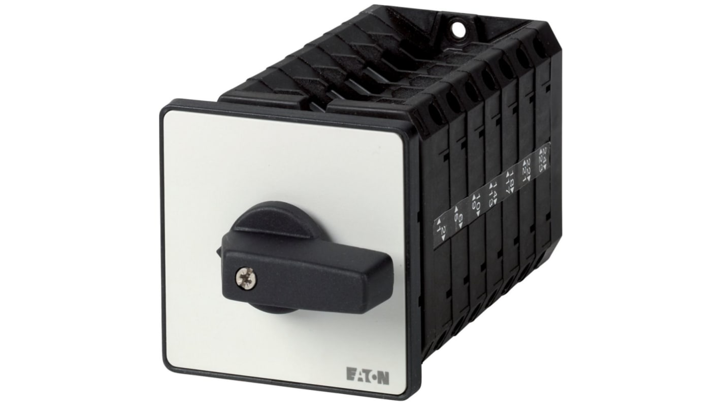 Eaton, 3P 5 Position 45° Multi Speed Cam Switch, 690V (Volts), 63A, Short Thumb Grip Actuator