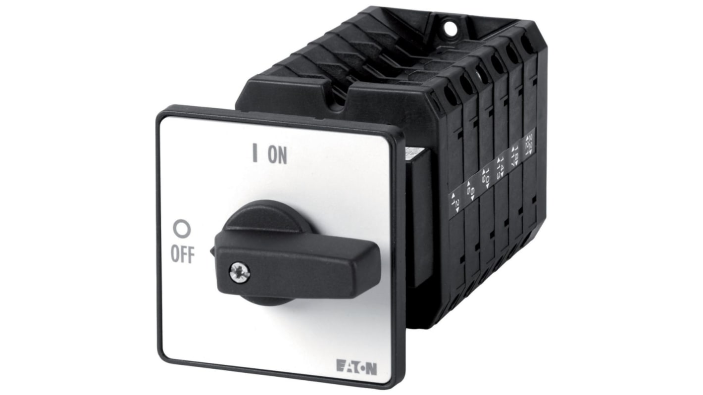 Eaton, 6P 3 Position 60° Changeover Cam Switch, 690V (Volts), 63A, Short Thumb Grip Actuator