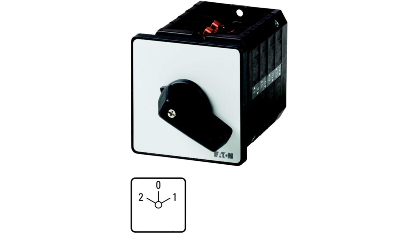 Eaton, 4P 3 Position 60° Changeover Cam Switch, 690V (Volts), 63A, Short Thumb Grip Actuator