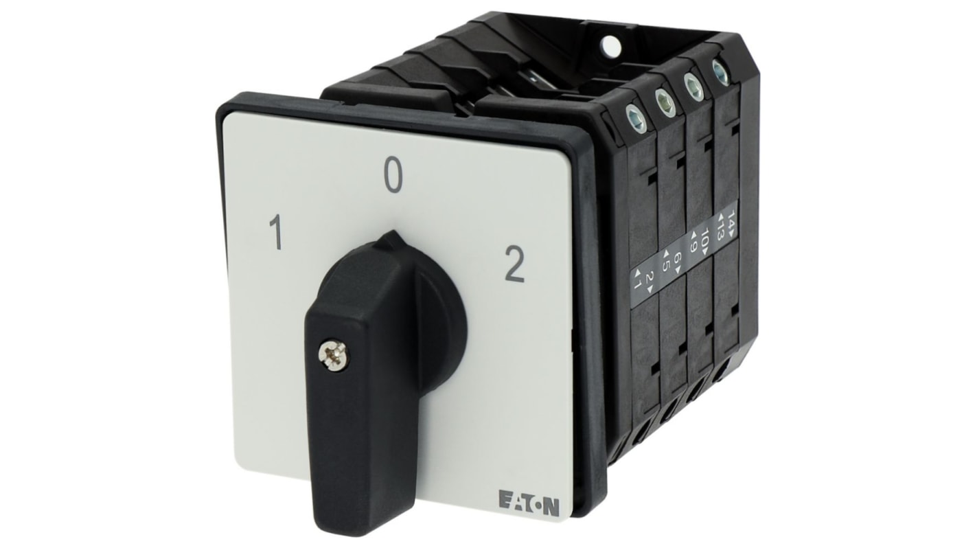 Eaton, 4P 3 Position 60° Changeover Cam Switch, 690V (Volts), 63A, Short Thumb Grip Actuator