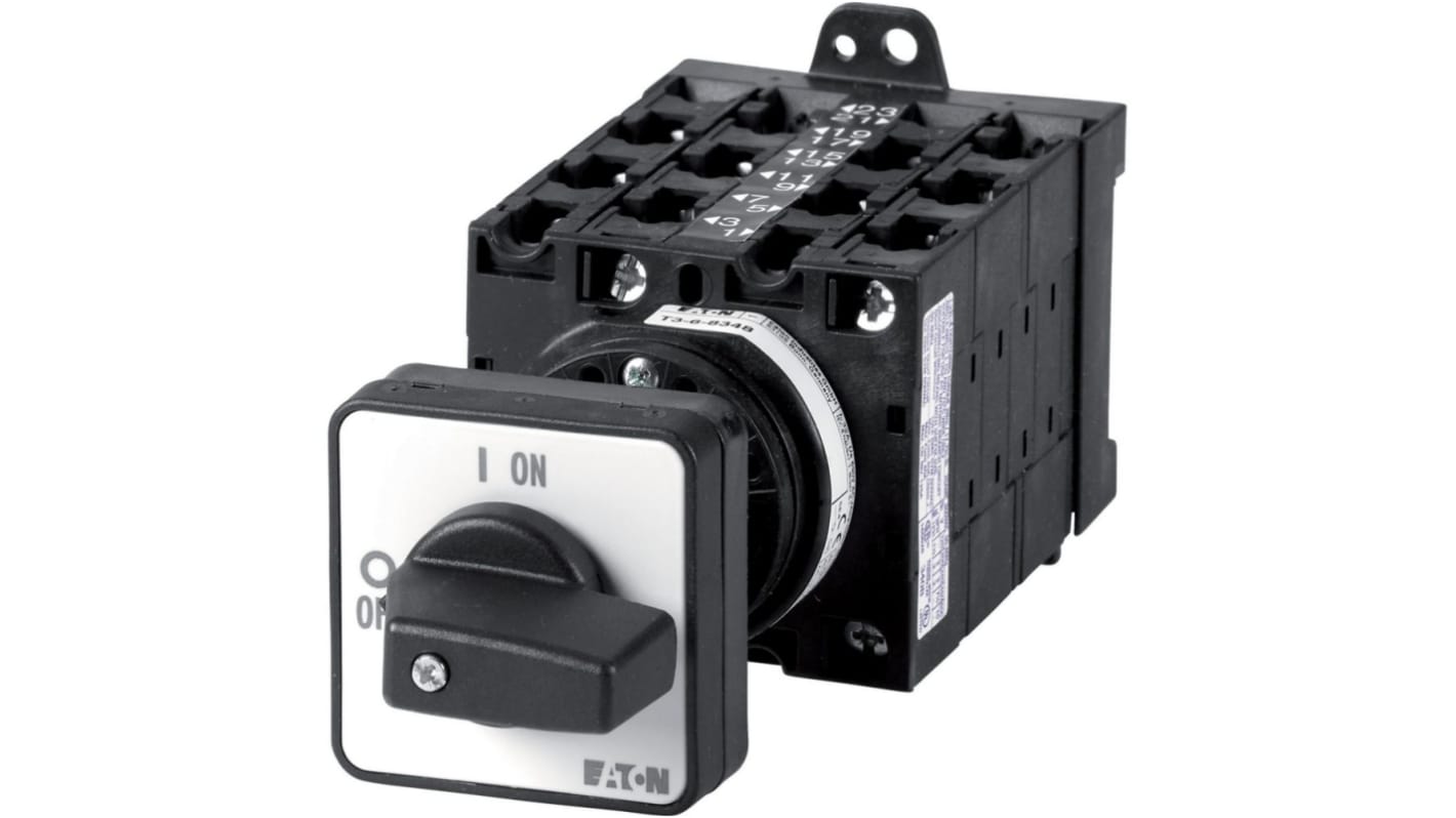 Eaton, 6P 3 Position 60° Changeover Cam Switch, 690V (Volts), 32A, Short Lever Actuator