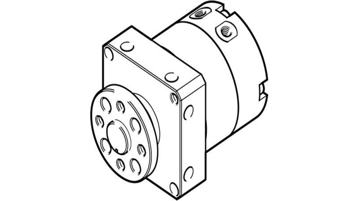 Festo Shock Absorber Series 8 bar Double Action Pneumatic Rotary Actuator, 90° Rotary Angle, 6mm Bore