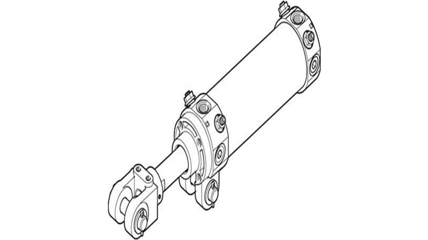 Festo Pneumatic Piston Rod Cylinder - 549555, 50mm Bore, 100mm Stroke, DW Series, Double Acting
