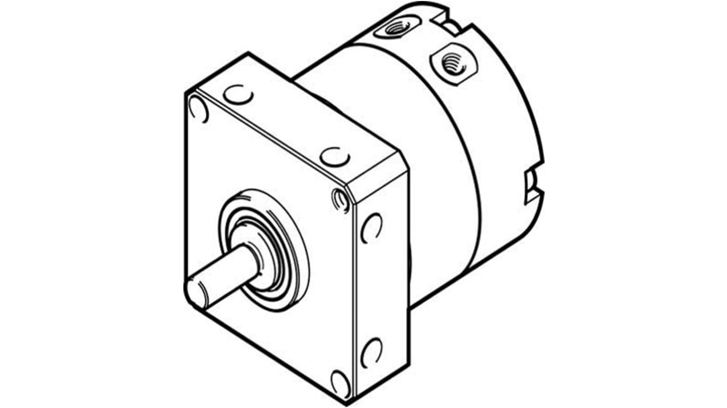 Festo Shock Absorber Series 8 bar Double Action Pneumatic Rotary Actuator, 180° Rotary Angle, 10mm Bore