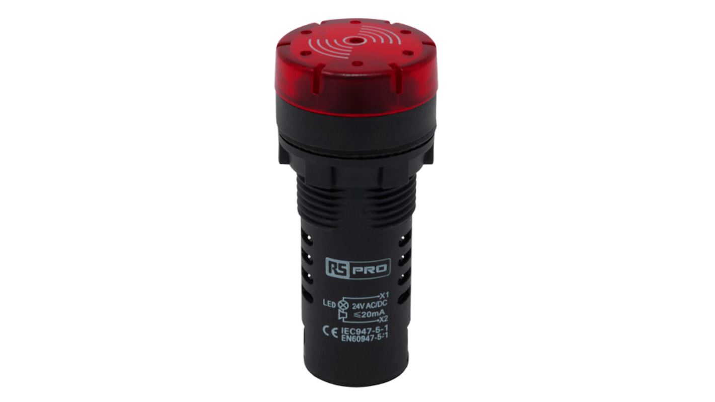 RS PRO Leuchtmelder 24V ac/dc Rot LED Tafelmontage
