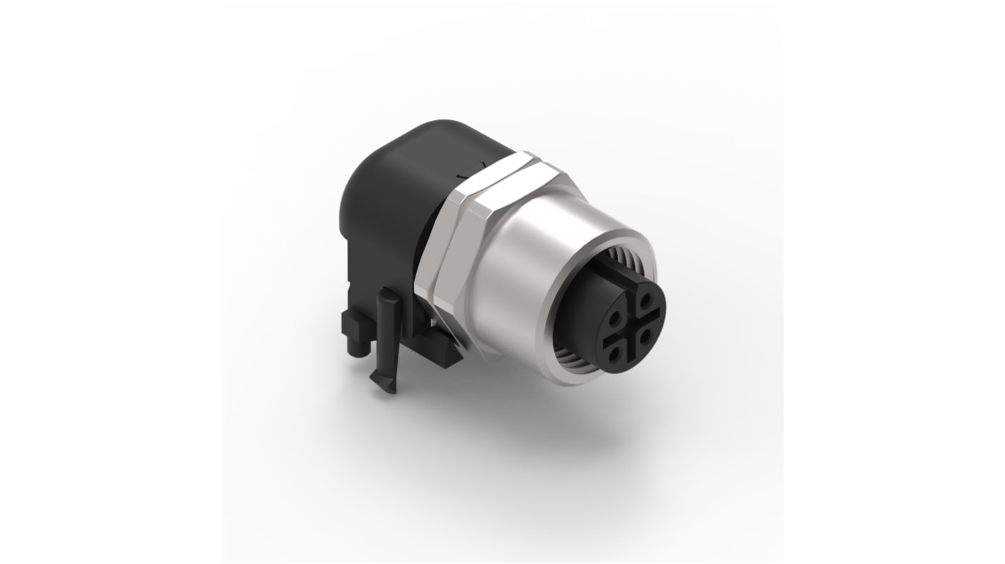 Wurth Elektronik Circular Connector, 4 Contacts, Panel Mount, M12 Connector, Socket, Female, IP68, WR-CIRC Series