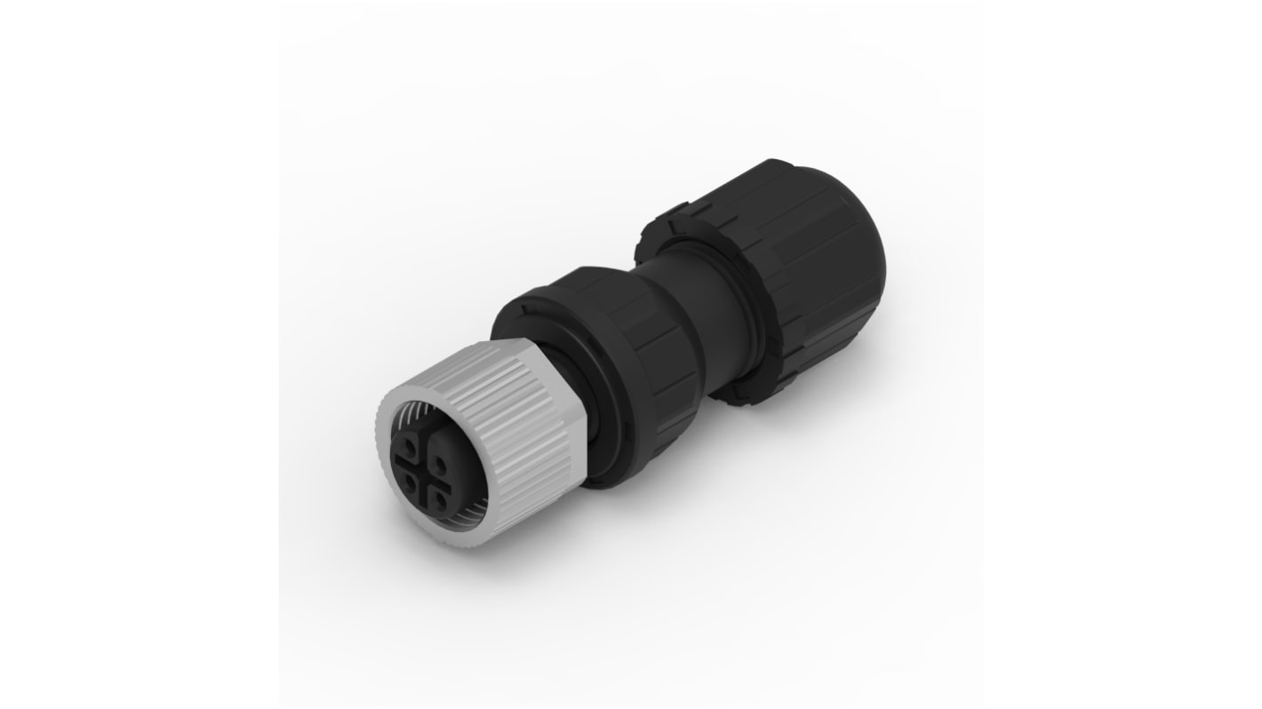 Wurth Elektronik Circular Connector, 4 Contacts, Cable Mount, M12 Connector, Socket, Female, IP68, WR-CIRC Series