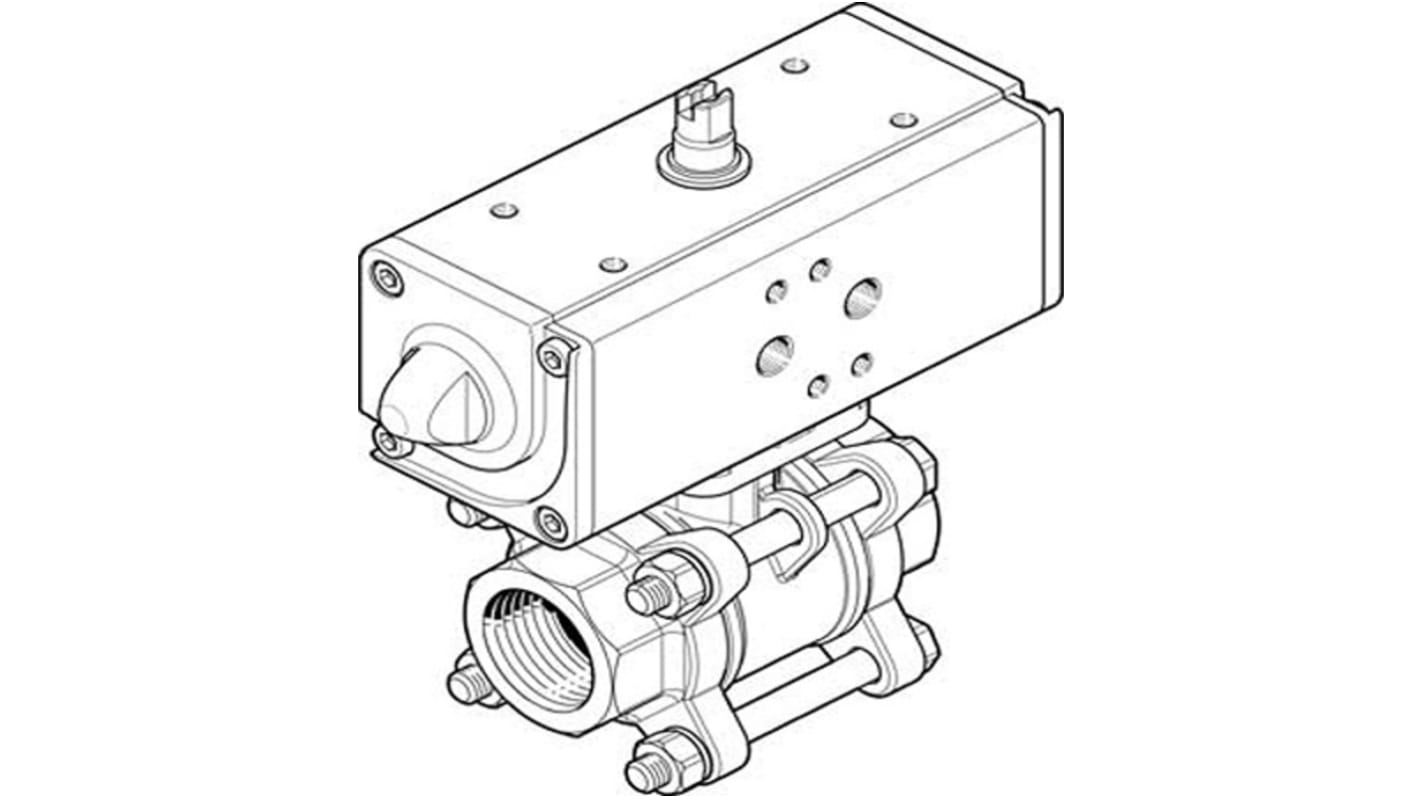 Valvola a sfera con azionamento Pneumatico Festo A doppio effetto, 2 porte 6 - 8.4bar