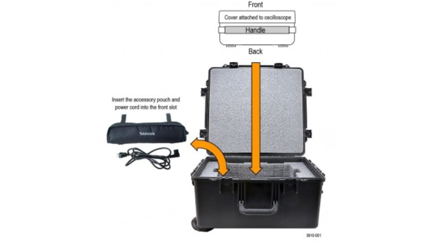 Tektronix Hard Transit Case for Use with MDO Instruments, 63.25 x 60.2 x 33.27cm