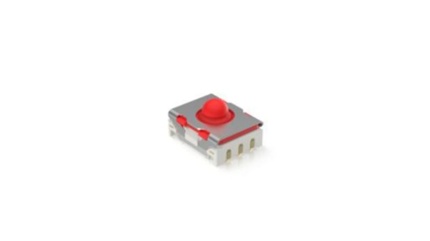 RAFI Red Momentary Tactile Switch, 1 NO 100mA 6.4mm PCB