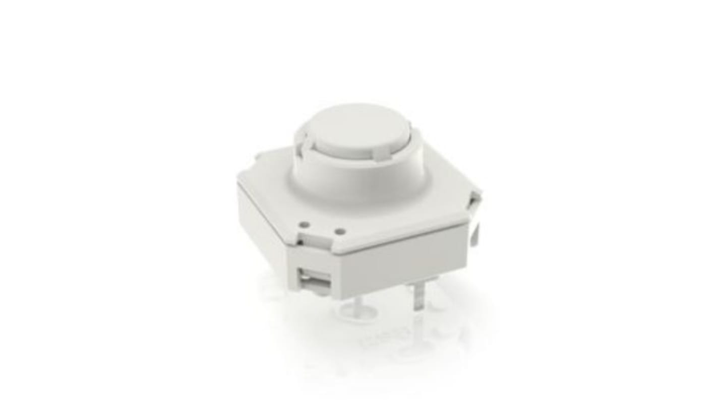 RAFI White Momentary Tactile Switch, 1 NO 250mA 15mm PCB